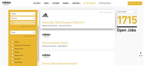 adidas jobs application.